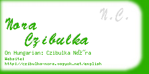 nora czibulka business card